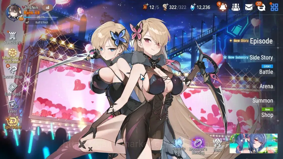 Epic Seven Accounts Limited Hero GLOBAL Unverif|New Era|11 ML(Shepherd Dark Diene,RnL,Har setti)+Abyss Fumyr|Epic Road 1