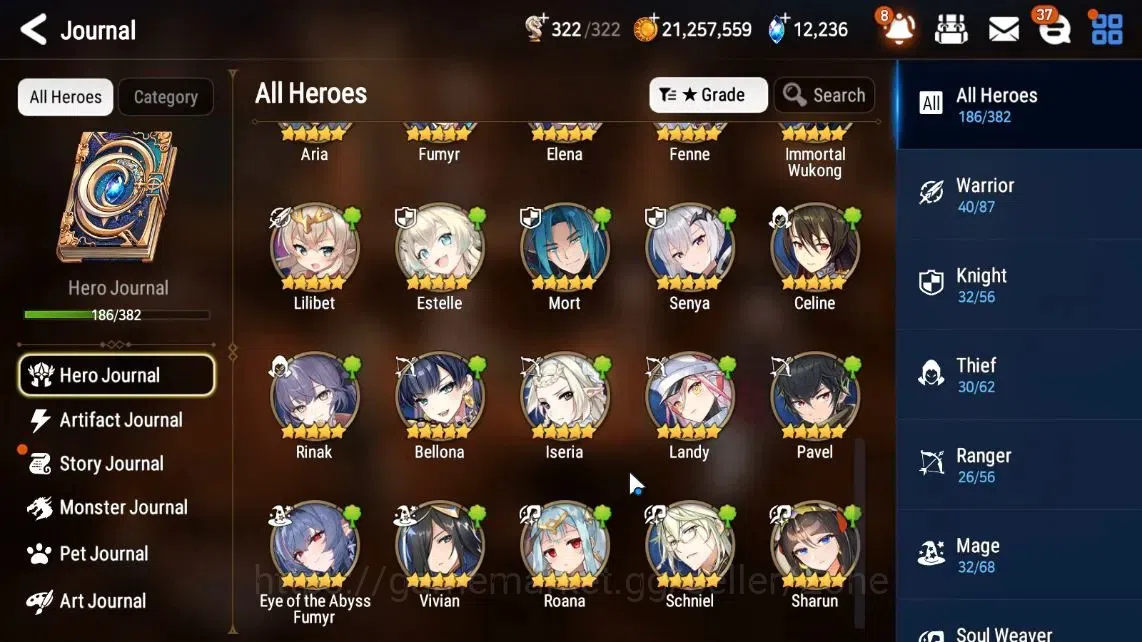 Epic Seven Accounts Limited Hero GLOBAL Unverif|New Era|11 ML(Shepherd Dark Diene,RnL,Har setti)+Abyss Fumyr|Epic Road 11