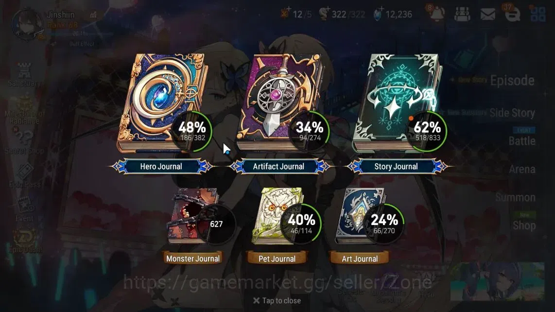 Epic Seven Accounts Limited Hero GLOBAL Unverif|New Era|11 ML(Shepherd Dark Diene,RnL,Har setti)+Abyss Fumyr|Epic Road 7