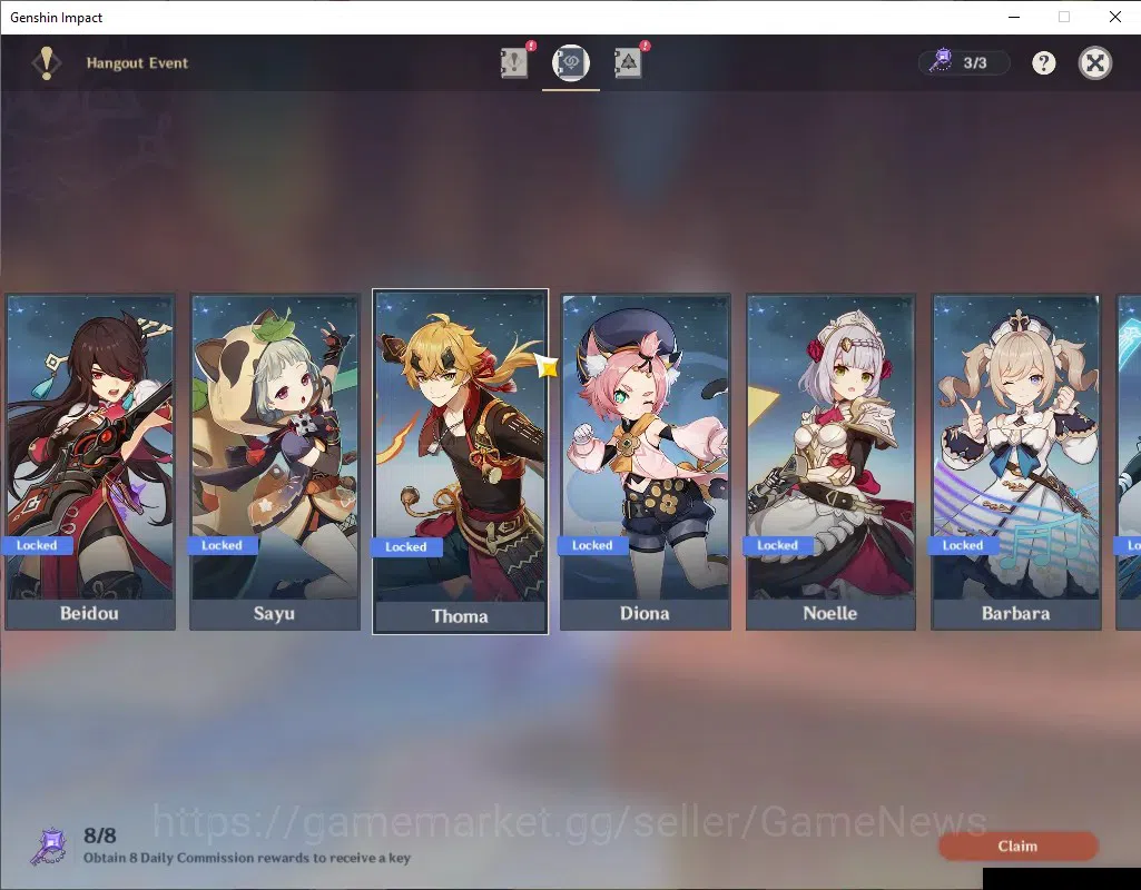 Genshin Impact Accounts ASIA|AR 55|3 Limited + 1 (*5Weapon)|Skirk+Sign,Mav image 14