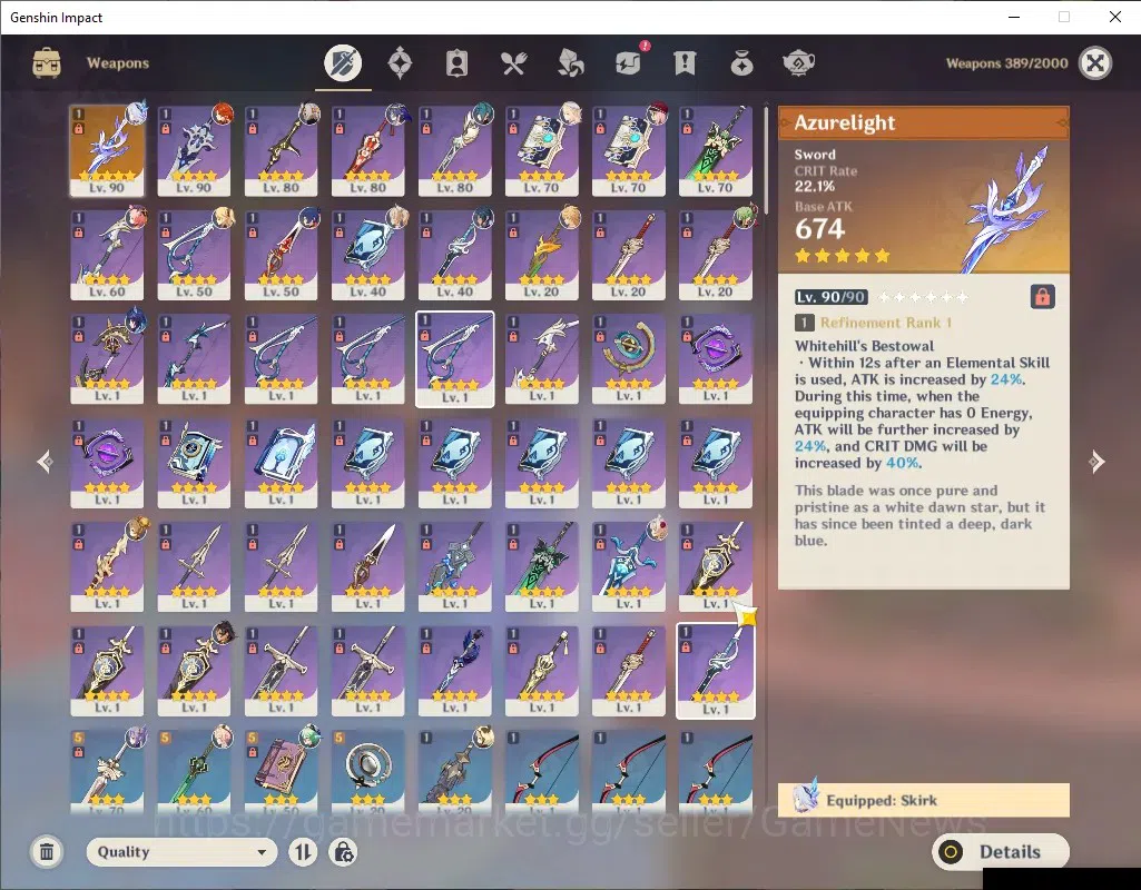 Genshin Impact Accounts ASIA|AR 55|3 Limited + 1 (*5Weapon)|Skirk+Sign,Mav image 16
