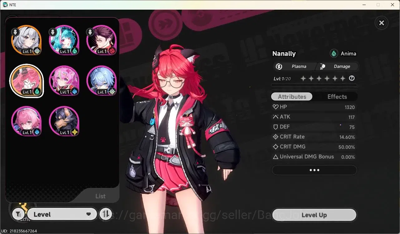 Neverness to Everness Accounts NA|Starter LVL 3, Nanally, 8 Char, MC male, Select image 13