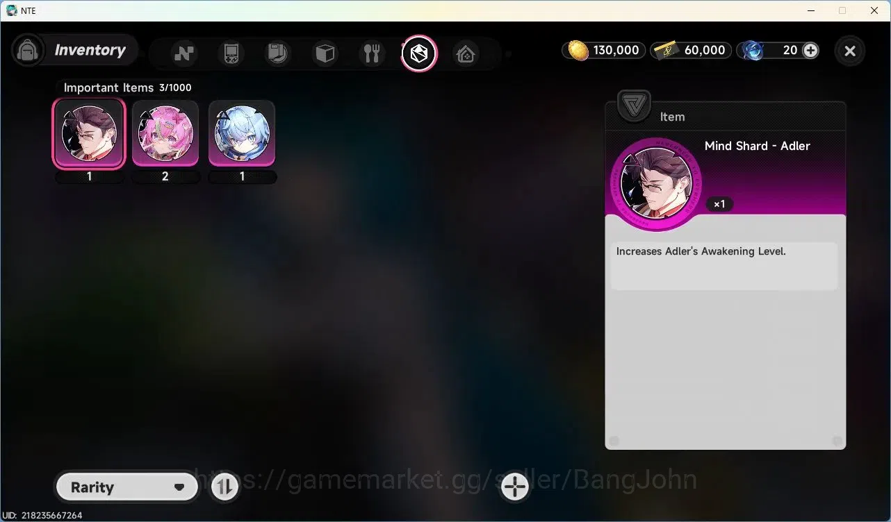 Neverness to Everness Accounts NA|Starter LVL 3, Nanally, 8 Char, MC male, Select image 6