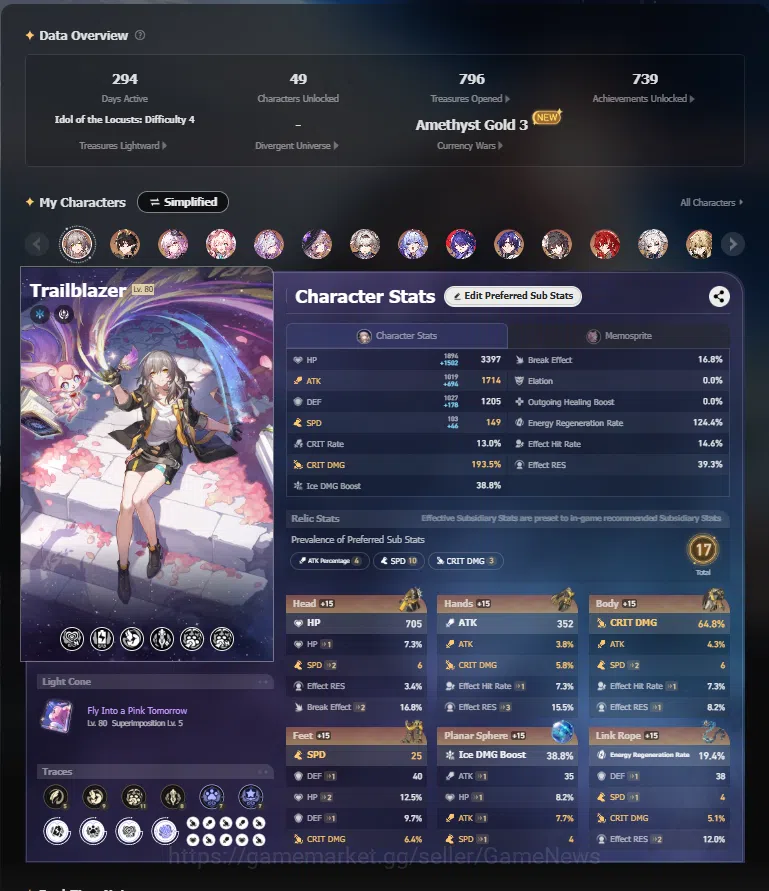 Genshin Impact Accounts EU|Free HSR|AR59|PreamTeam Ganyu+sign,Raiden|18Lim image 5