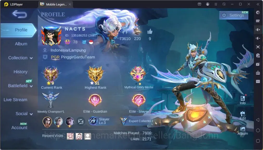 Mobile Legends: Bang Bang Accounts Global|Hero 132|Skin 196|Expert|Collab Karina KOF+ image 13