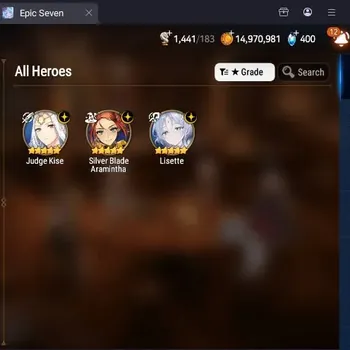 Epic Seven Accounts Starter Global Unverif|Best Starter|3ML(JKise,SBAra,Lisette)|PoH+Bless ON|Stigma 1.4K|Gold 14.9M|Side