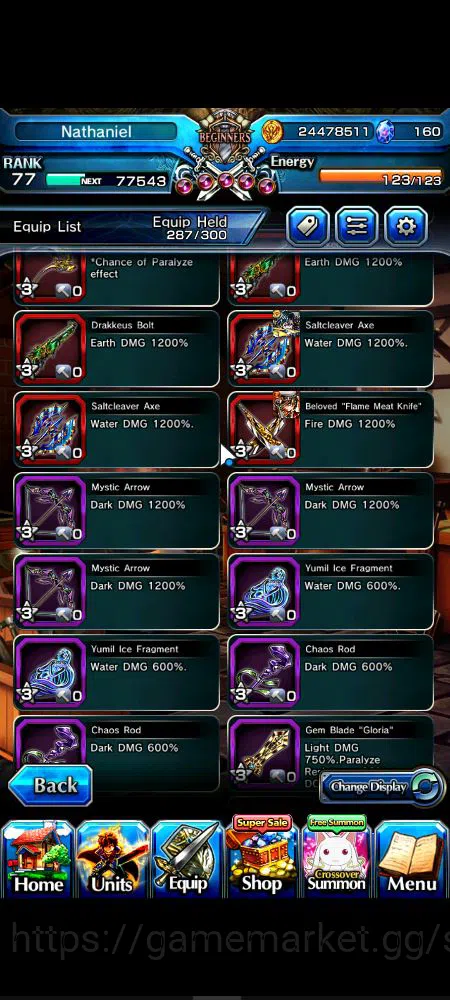 Grand Summoners Accounts Starter Global|Rank 77|9 Ascend|Summer MiyuTW,EmiyaTW,Fen,Chloe,Kingsoul Orvell,Summer Chloe,Homura 10