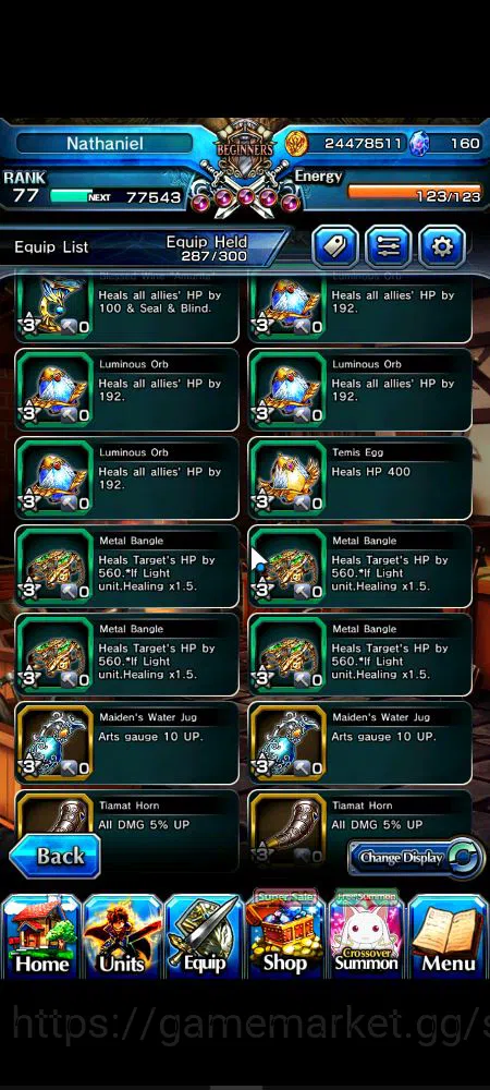 Grand Summoners Accounts Starter Global|Rank 77|9 Ascend|Summer MiyuTW,EmiyaTW,Fen,Chloe,Kingsoul Orvell,Summer Chloe,Homura 13