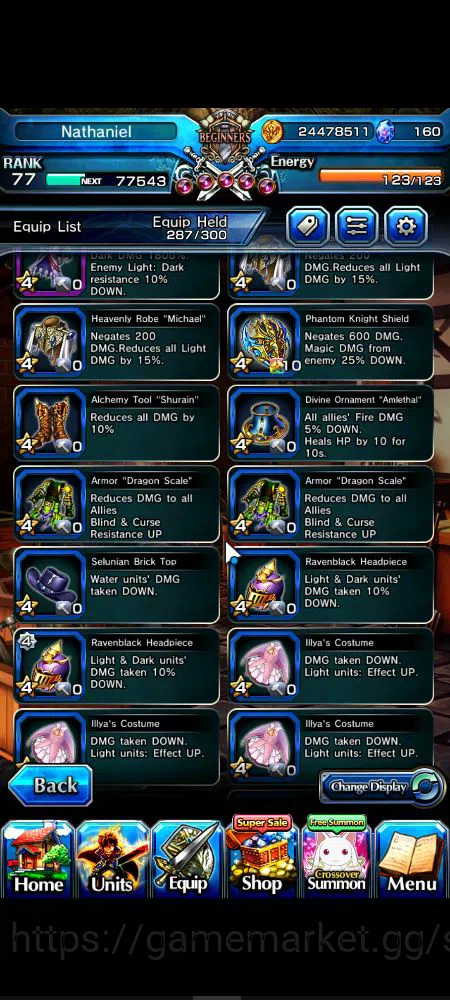 Grand Summoners Accounts Starter Global|Rank 77|9 Ascend|Summer MiyuTW,EmiyaTW,Fen,Chloe,Kingsoul Orvell,Summer Chloe,Homura 17