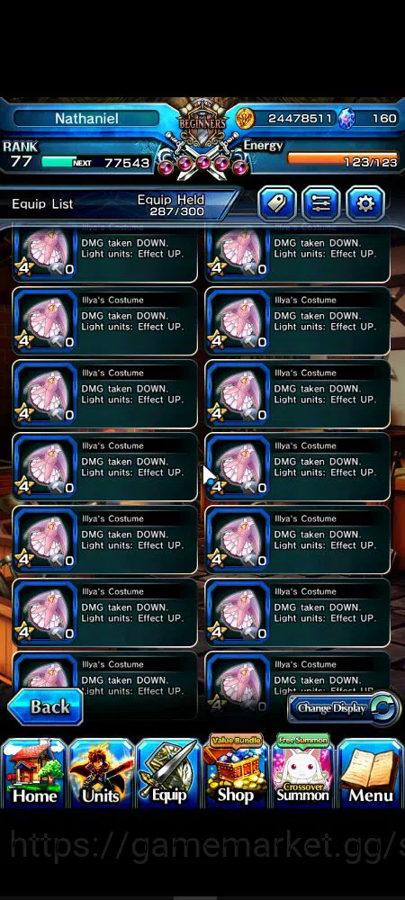 Grand Summoners Accounts Starter Global|Rank 77|9 Ascend|Summer MiyuTW,EmiyaTW,Fen,Chloe,Kingsoul Orvell,Summer Chloe,Homura 18