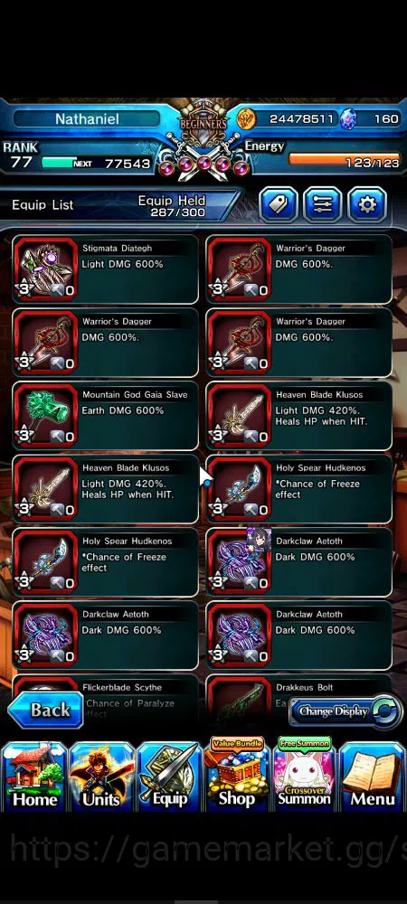 Grand Summoners Accounts Starter Global|Rank 77|9 Ascend|Summer MiyuTW,EmiyaTW,Fen,Chloe,Kingsoul Orvell,Summer Chloe,Homura 9