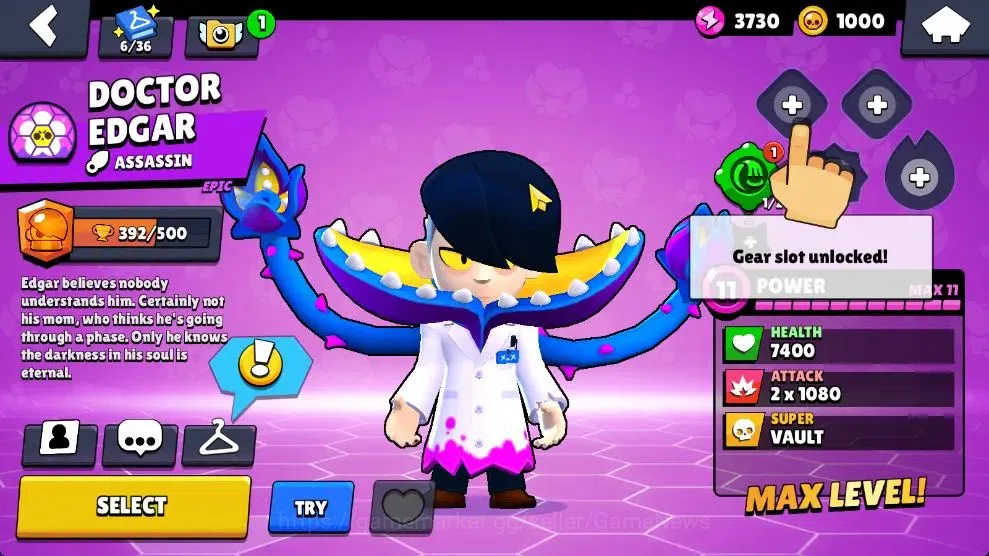 Brawl Stars Accounts 1010 Trophy|14 Brawlers 2 Max Lv [Edgar,Shelly]|1  image 13