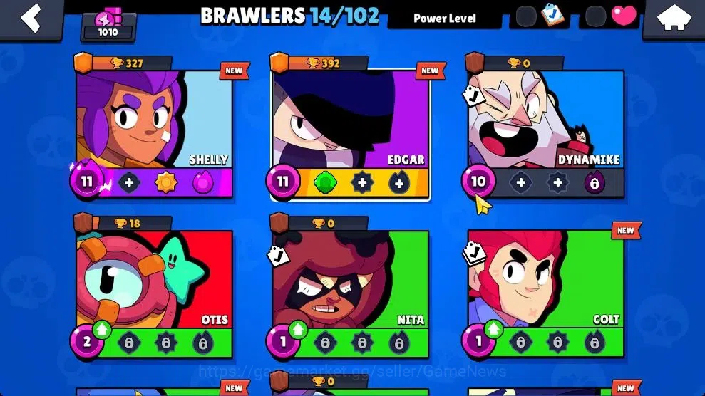 Brawl Stars Accounts 1010 Trophy|14 Brawlers 2 Max Lv [Edgar,Shelly]|1  image 4