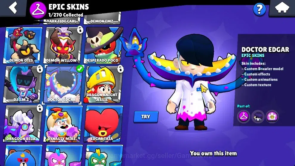 Brawl Stars Accounts 1010 Trophy|14 Brawlers 2 Max Lv [Edgar,Shelly]|1  image 7