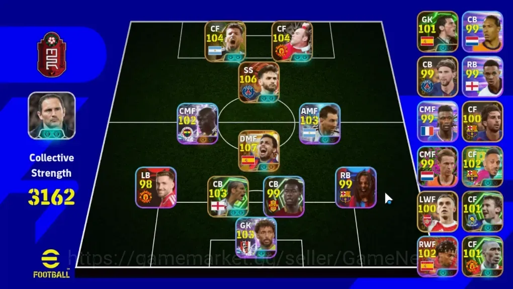 eFootball Accounts Legends & Iconic Players Android|2 Big Time Rodri,K.Kvaratskhella|7 Epic Sergio Aguero,Wayne Rooney,Rio 1
