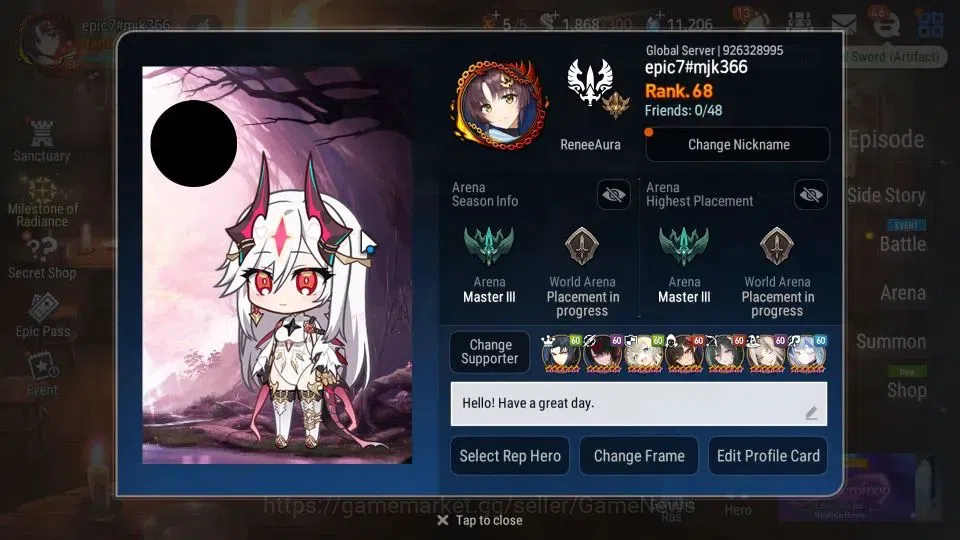 Epic Seven Accounts GLOBAL Unverif|New Era|13 ML[Salome,BArunka,Har Se image 2