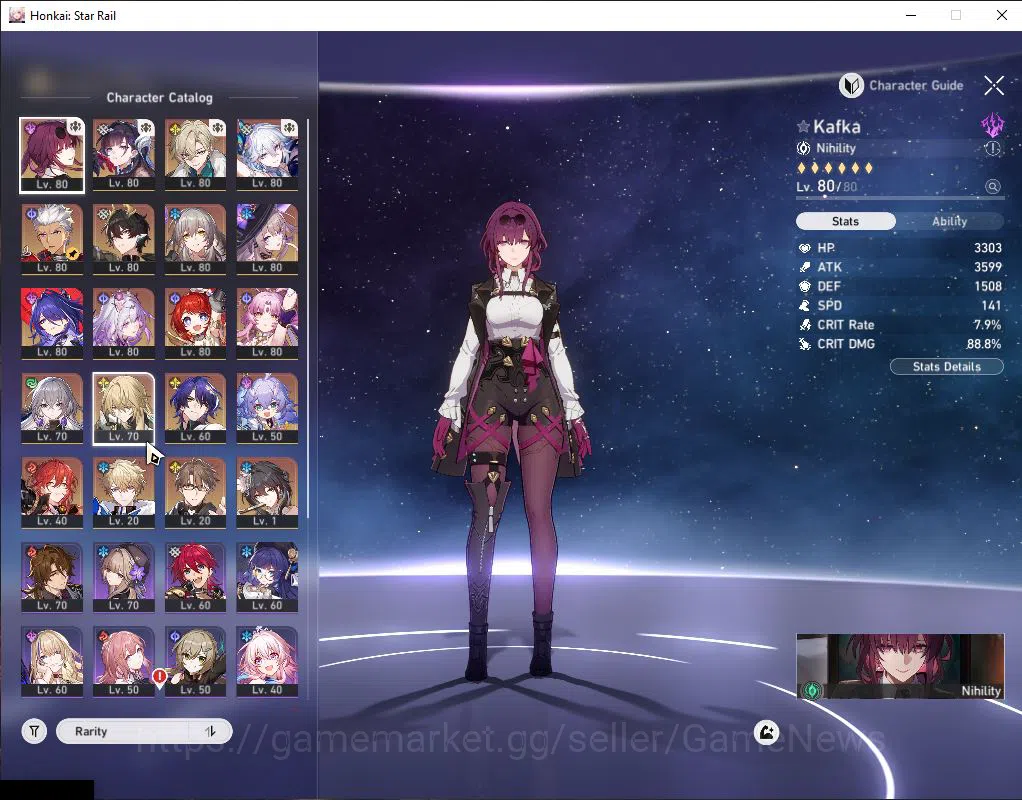 Honkai Star Rail Accounts Asia|TL 68|13 Limited|[Yao Guang,Kafka,Hysilens,B3 image 3
