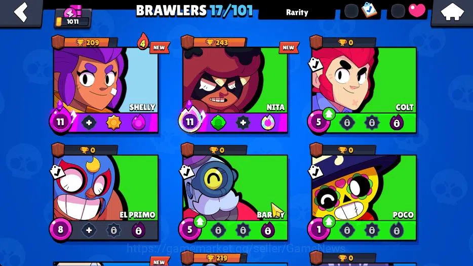 Brawl Stars Accounts 1011 Trophy|11K Bling|17 Brawlers 3 Max Lvl|Legend image 7