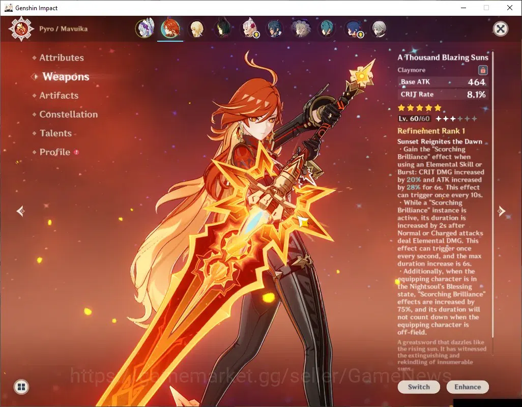 Genshin Impact Accounts ASIA|AR 35|1 Limited +2(*5 Standard)|Mavuika+Sign| image 3