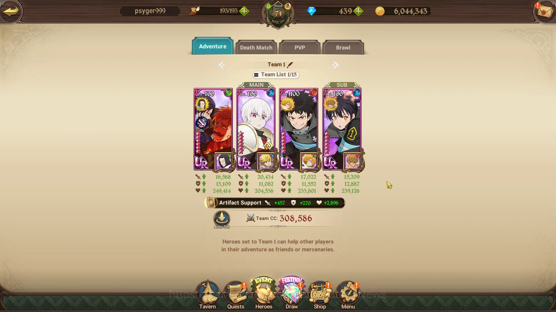 The Seven Deadly Sins: Grand Cross Accounts Asia|4M CC|115 LS+439 DM|5 UR+Many Collab[FireForc image 12