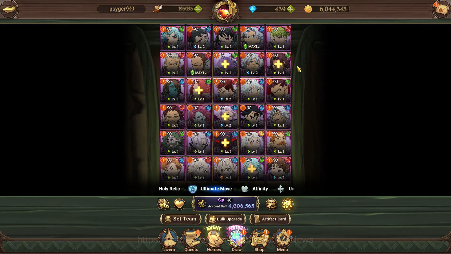 The Seven Deadly Sins: Grand Cross Accounts Asia|4M CC|115 LS+439 DM|5 UR+Many Collab[FireForc image 8