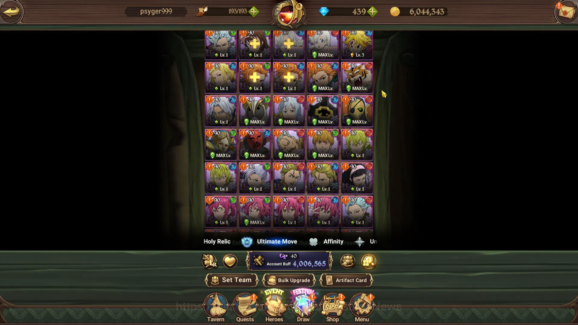 The Seven Deadly Sins: Grand Cross Accounts Asia|4M CC|115 LS+439 DM|5 UR+Many Collab[FireForc image 9