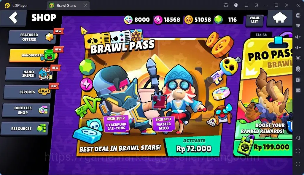 Brawl Stars Accounts Global |Trophy 1724 | Brawler 26| Skins 1 Mythic,6 Epic|Bling 8000|Protect Off|Check SS BRS304B 12