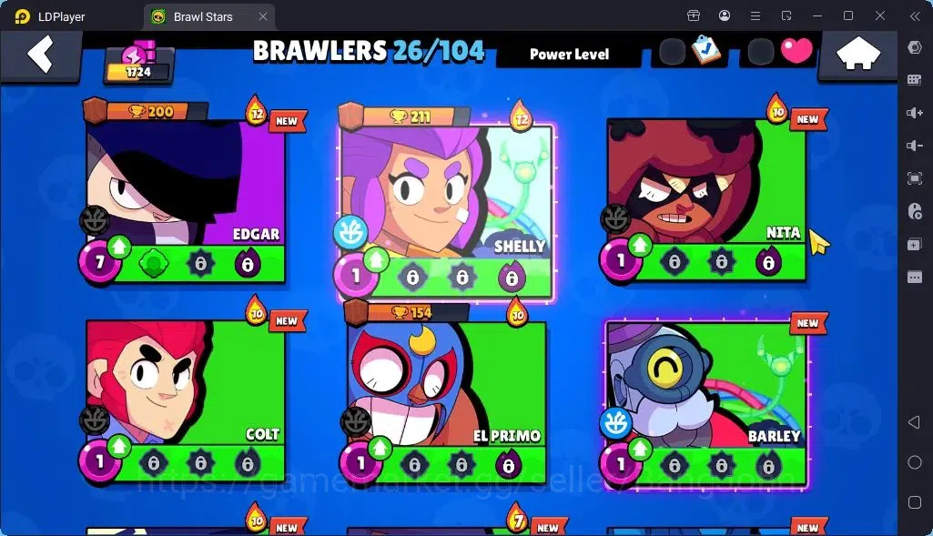 Brawl Stars Accounts Global |Trophy 1724 | Brawler 26| Skins 1 Mythic,6 Epic|Bling 8000|Protect Off|Check SS BRS304B 14