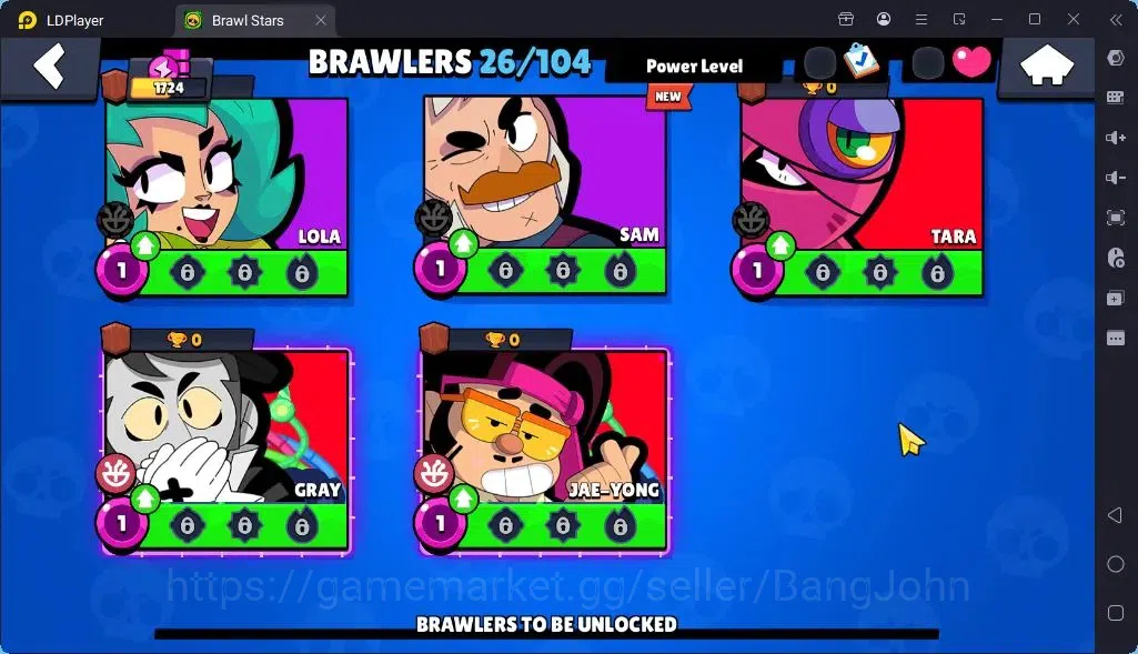 Brawl Stars Accounts Global |Trophy 1724 | Brawler 26| Skins 1 Mythic,6 Epic|Bling 8000|Protect Off|Check SS BRS304B 18