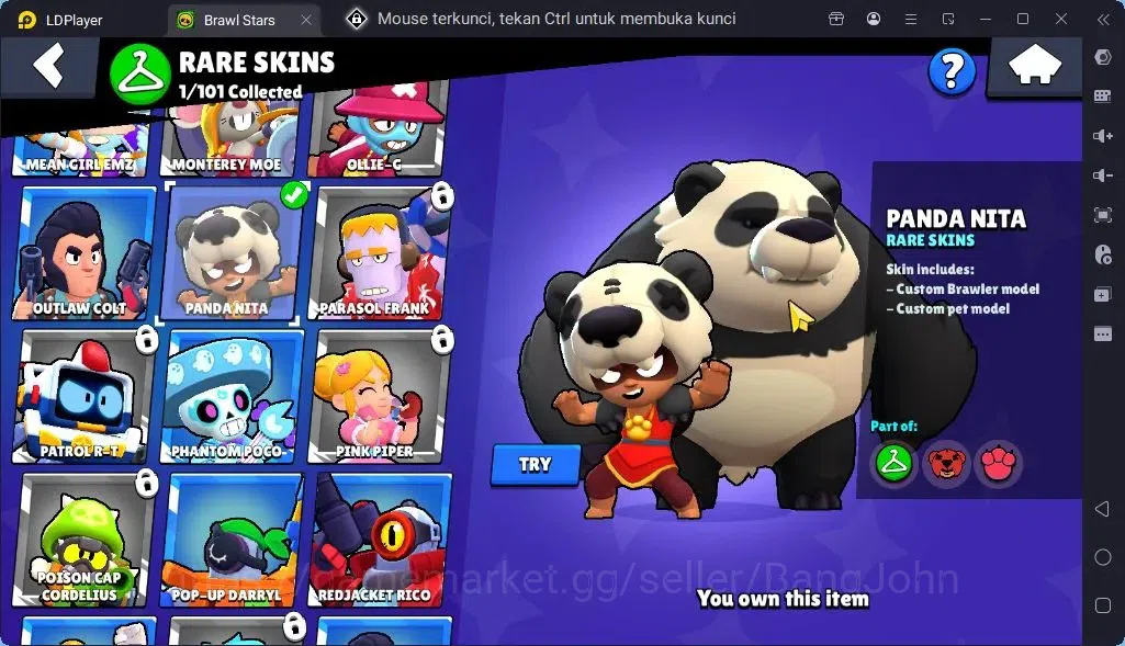Brawl Stars Accounts Global |Trophy 1724 | Brawler 26| Skins 1 Mythic,6 Epic|Bling 8000|Protect Off|Check SS BRS304B 4