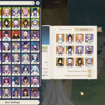 Genshin Impact Accounts End Game ASIA|AR 56|Premium Team Zibai|5 Limited + 1*(5 Weapon)|Columbina,Linnea,Varesa,Yelan|Rate