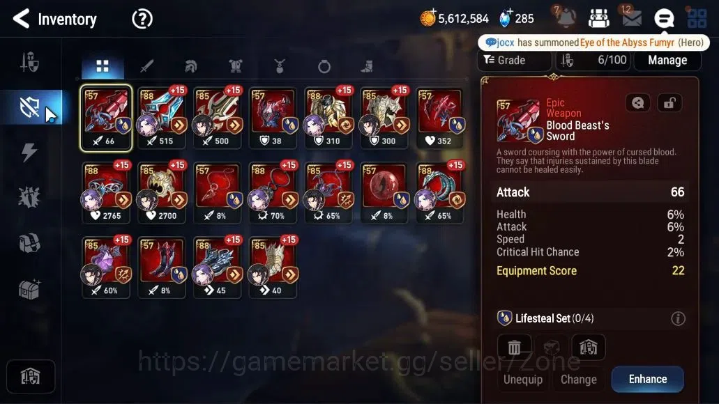 Epic Seven Accounts High-End Global Unverif|NewEra|4 ML(DP Aria,F Cecilia,D Lilibet,MA Ken)+Landy,Tenebria,Etc|Abyss F51|PoH 10