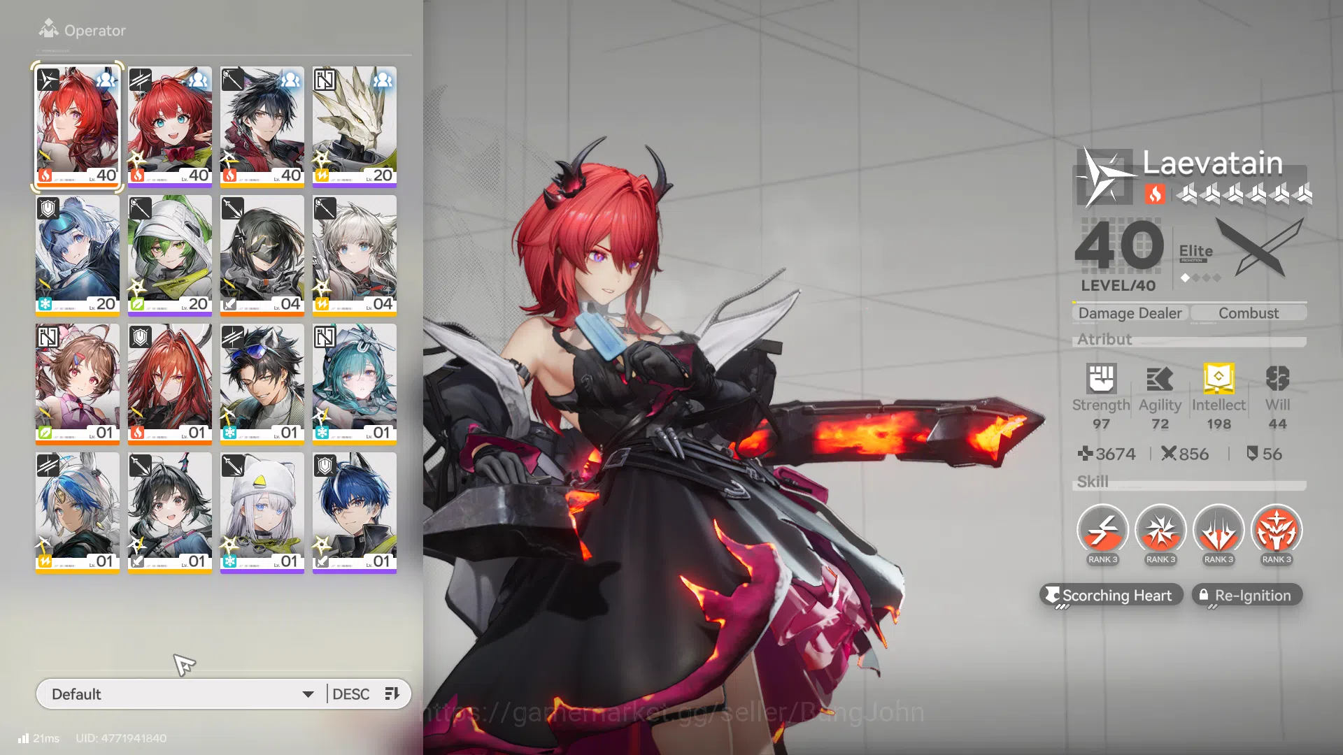 Arknights: Endfield Accounts ASIA | Lvl 21 | Oroberyl 3,925 | SSR Laevatain | S image 2