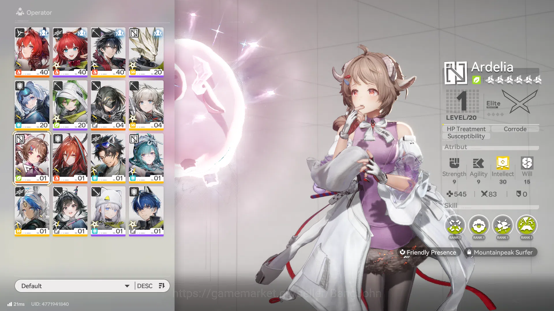 Arknights: Endfield Accounts ASIA | Lvl 21 | Oroberyl 3,925 | SSR Laevatain | S image 3