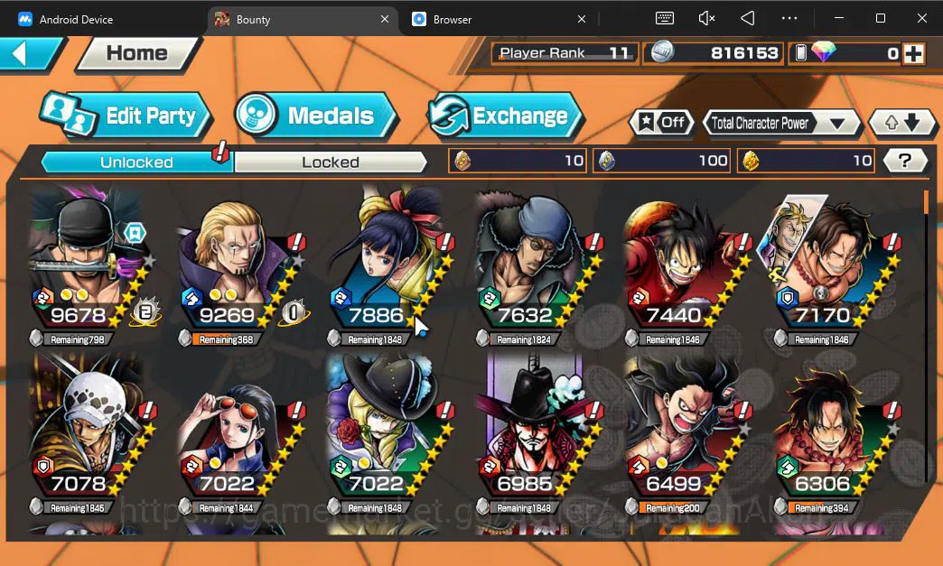 One Piece Bounty Rush Accounts Global | 1 META EX | Raid on Onigashima Roronoa Zo image 3