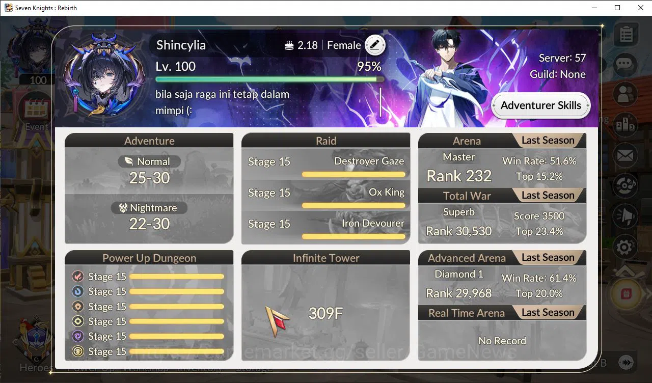 Seven Knights Re:Birth Accounts GLOBAL SEA|Full Ex-7k (JuriTC1,Fai,Melia,Gelidus,R image 5