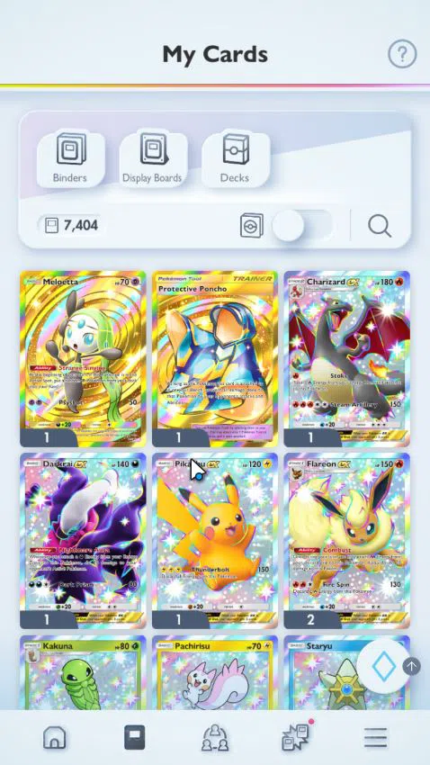 Pokémon TCG Pocket Mid-Level EN 7.4k+Card|134EX|2 Crown (Meloetta&Protect Ponch image 1