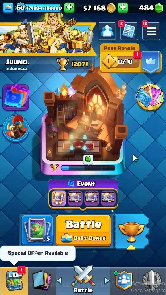 Clash Royale Accounts Lv 60|Trophy 12071|KTL 15|Limited Skin|Card 121|11 image 1