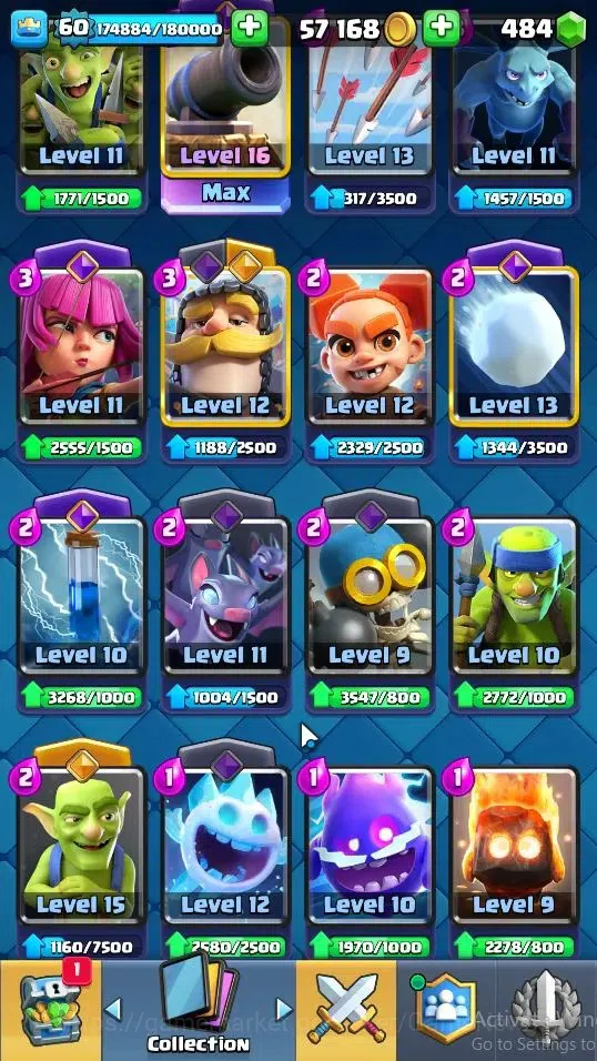 Clash Royale Accounts Lv 60|Trophy 12071|KTL 15|Limited Skin|Card 121|11 image 11