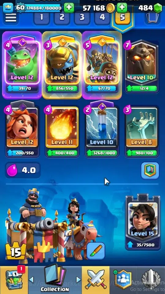 Clash Royale Accounts Lv 60|Trophy 12071|KTL 15|Limited Skin|Card 121|11 image 3