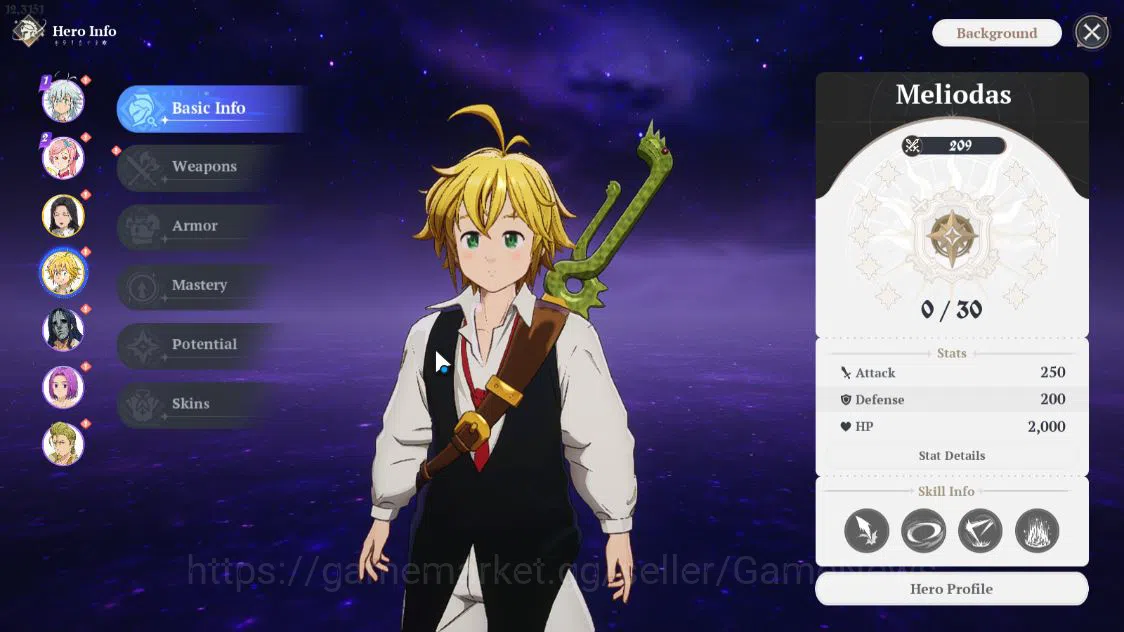 The Seven Deadly Sins: Origin Accounts [EU] Lv 2 Fresh Starter|2 SSR| Meliodas, Guila, an image 11