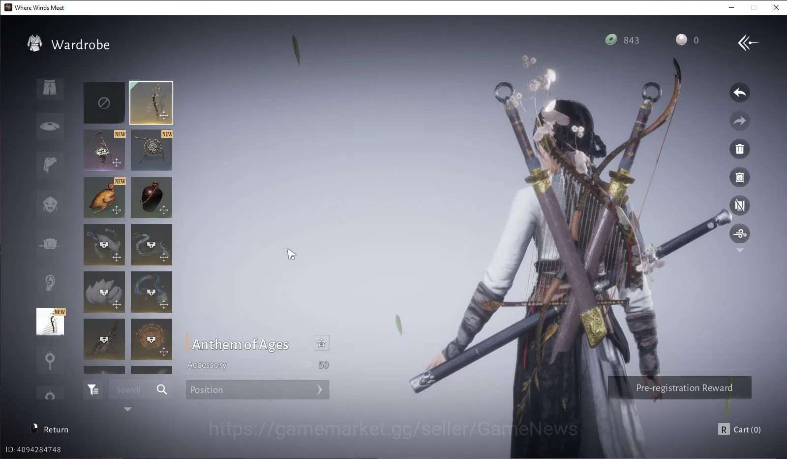 Where Winds Meet Accounts GLOBAL|Lv 6|Fresh Starter|GS 3682|1 Harmonic Core| image 14