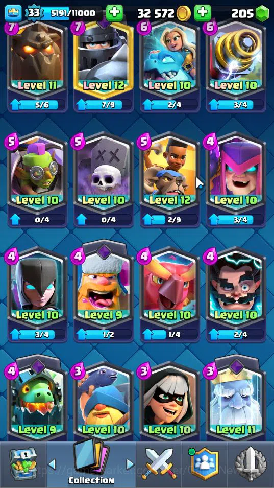 Clash Royale Accounts Lv 33|Trophy 6291|KTL 11|Limited Skin|Card 117|1 H image 12