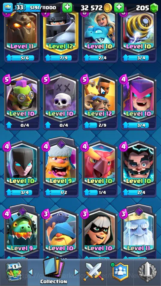 Clash Royale Accounts Lv 33|Trophy 6291|KTL 11|Limited Skin|Card 117|1 H image 13