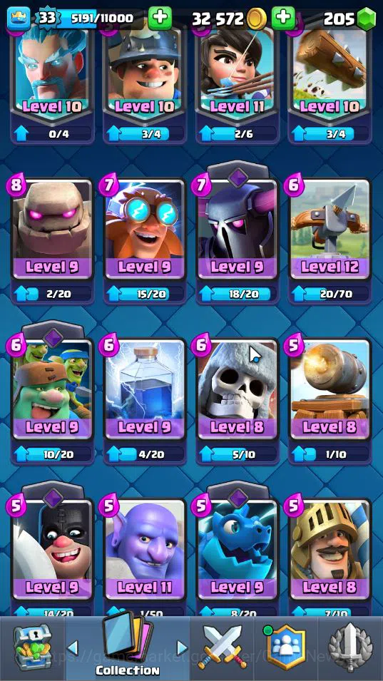 Clash Royale Accounts Lv 33|Trophy 6291|KTL 11|Limited Skin|Card 117|1 H image 15