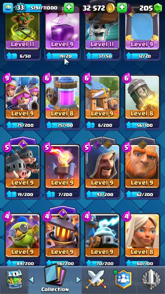 Clash Royale Accounts Lv 33|Trophy 6291|KTL 11|Limited Skin|Card 117|1 H image 17