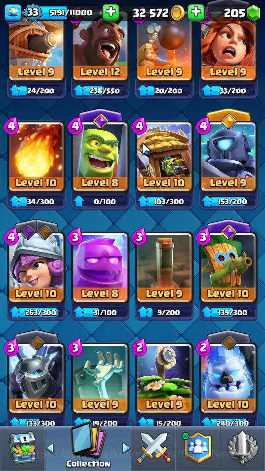 Clash Royale Accounts Lv 33|Trophy 6291|KTL 11|Limited Skin|Card 117|1 H image 18