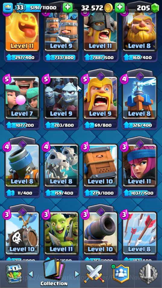 Clash Royale Accounts Lv 33|Trophy 6291|KTL 11|Limited Skin|Card 117|1 H image 19
