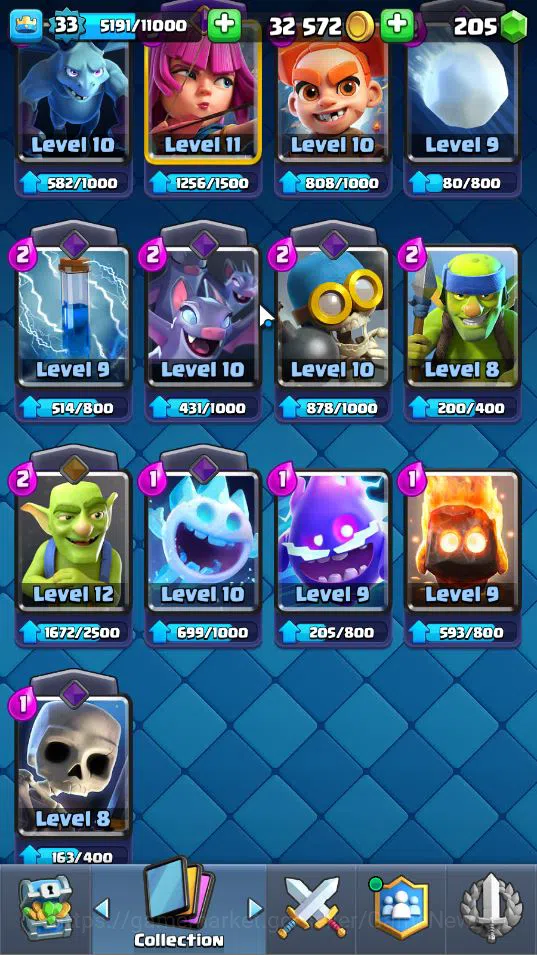 Clash Royale Accounts Lv 33|Trophy 6291|KTL 11|Limited Skin|Card 117|1 H image 20