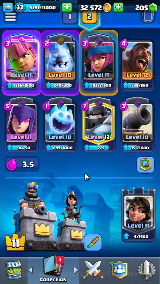 Clash Royale Accounts Lv 33|Trophy 6291|KTL 11|Limited Skin|Card 117|1 H image 3